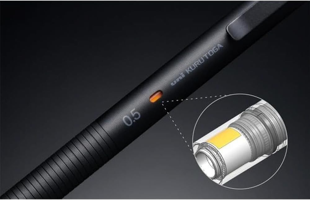 Uni Kuru Toga Metal Phantom Gray 0.5mm Mechanical Pencil M5KH1P.23 Japan NEW
