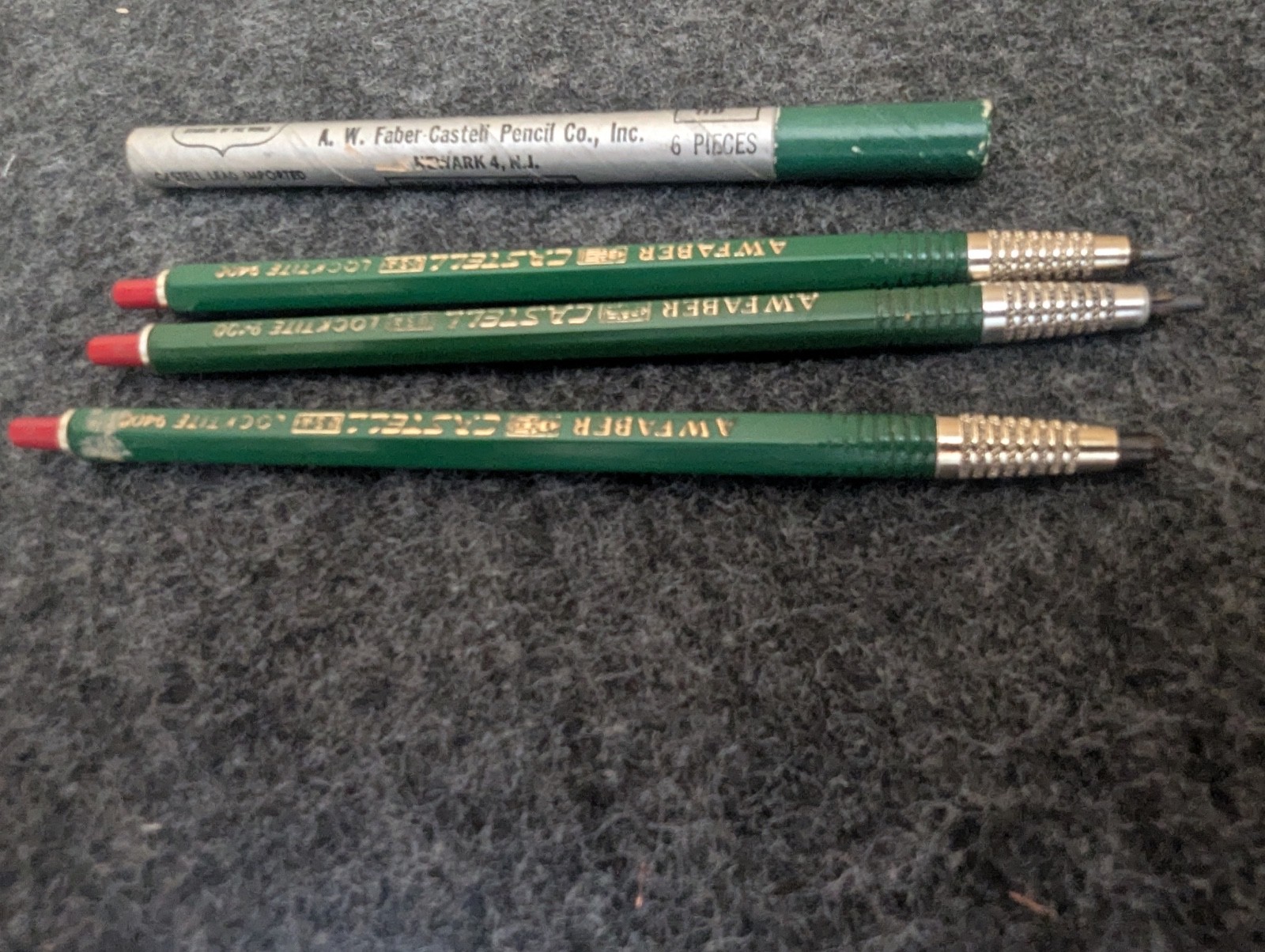 lot of 3 A. W. Faber-Castell 9400 Dark Green Locktite Mechanical Pencil JM