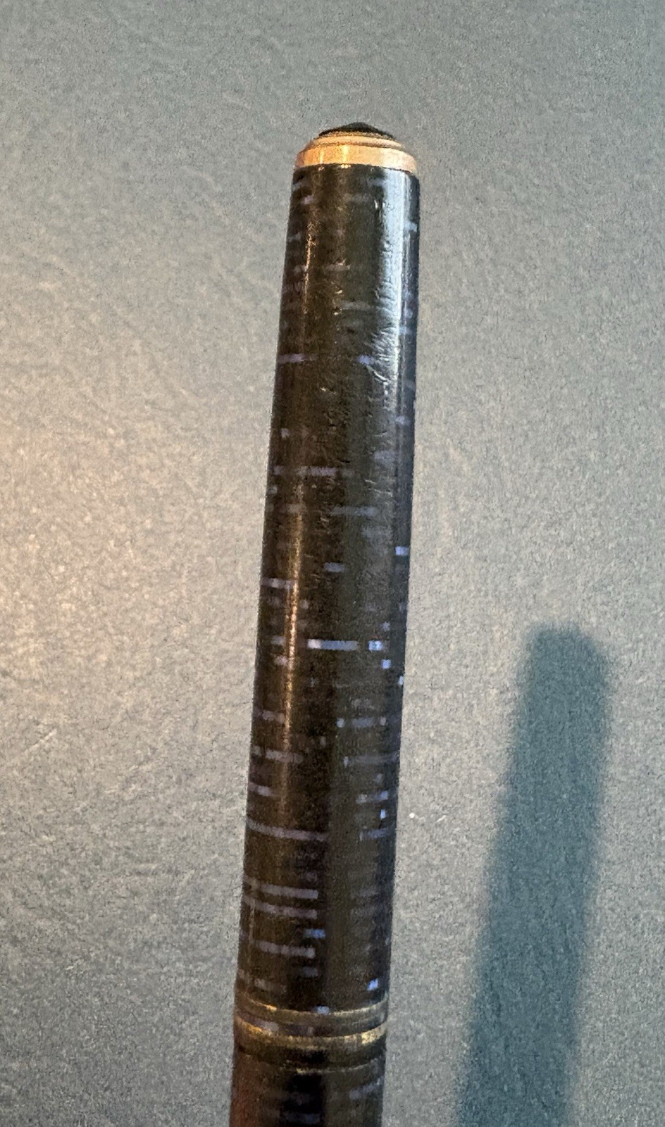 Antique Vtg Parker Candy Striped Twist Mechanical Pencil Black & Blue