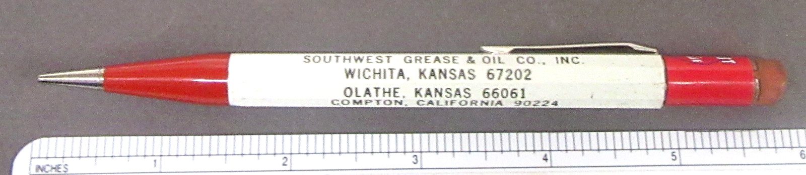1930s SOUTHWEST GOOD GREASE 5.75″ can top Autopoint Mechanical Pencil xz