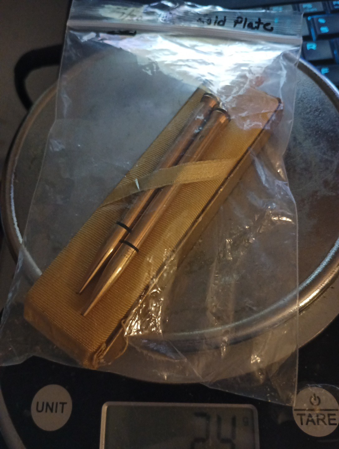 1/30th weight 10k gold pencil set