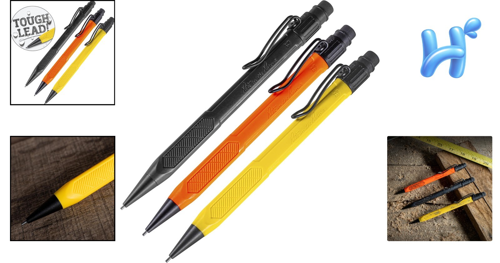Durable 1.3mm Mechanical Pencils with Triangle Grip – Perfect for Camping