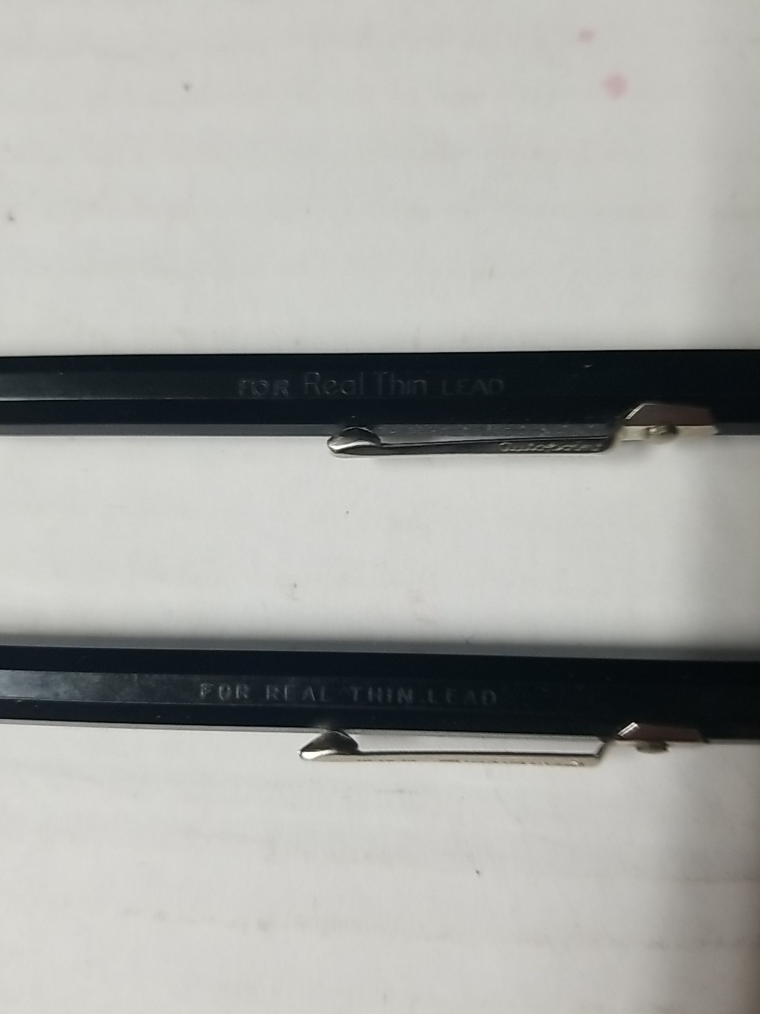 2 Vintage Autopoint Mechanical Pencils Black Red Twist Action US Government lot