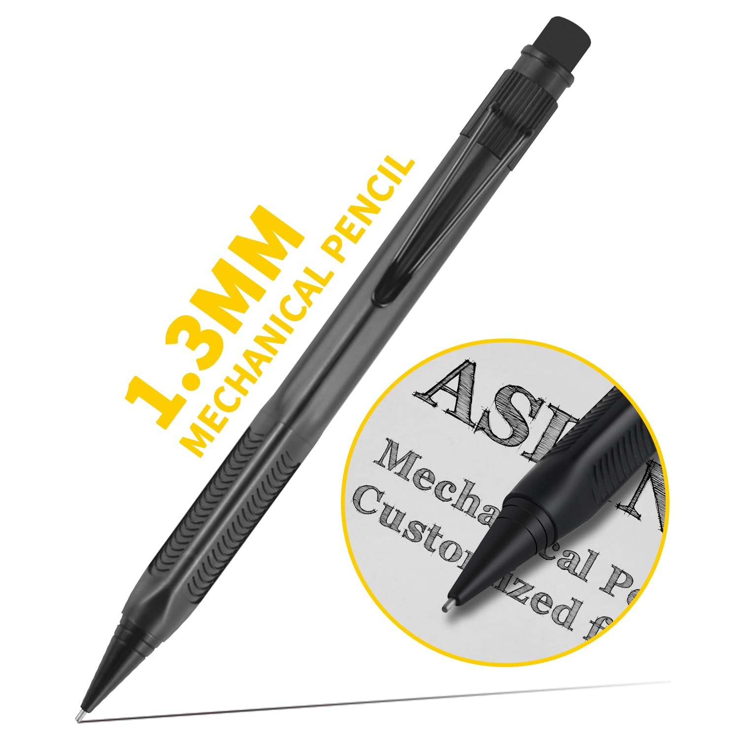 1.3 MM Mechanical Pencil, Weatherproof 2B Dark Lead, Heavy Duty Mechanical Pe…
