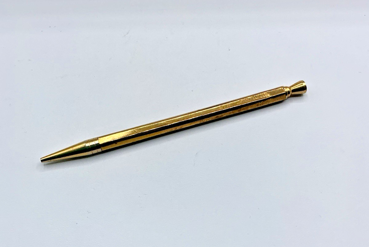 Vintage Gold Tone STIK Magnetic Mechical STICK Made in the USA Pencil Works