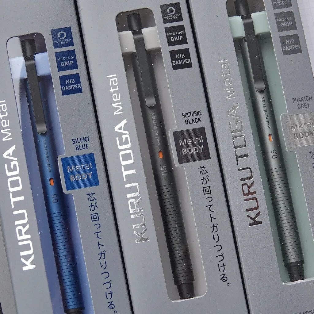 Uni KuruToga Metal Mechanical Pencil M5-KH, 0.5 mm – Black