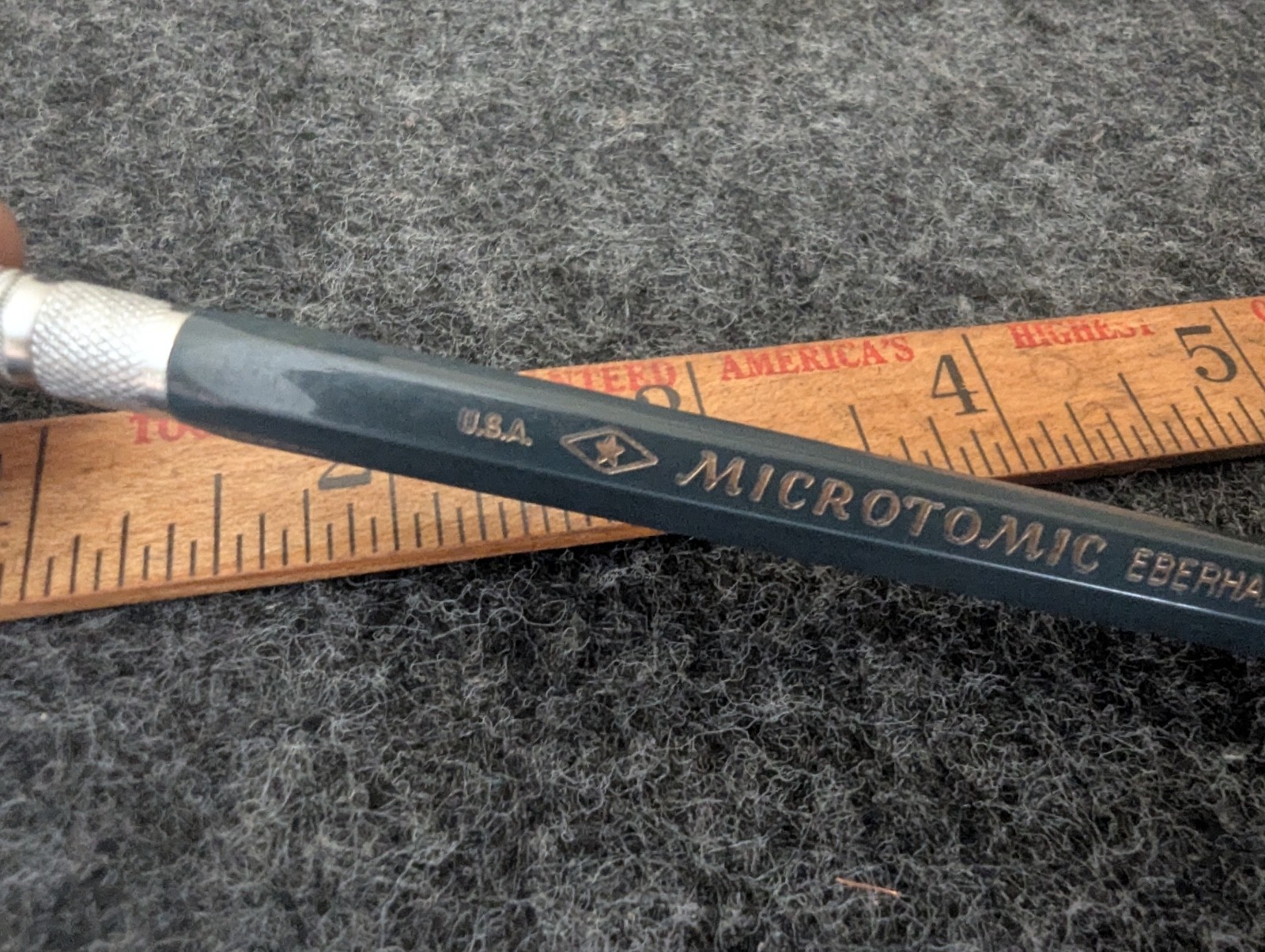 Vintage Eberhard Faber Microtomic 608 Mechanical Pencil Metal USA JM