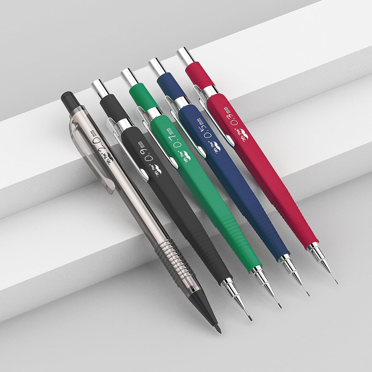 – Art Mechanical Pencil Set, 5 Mechanical Pencils (0.3, 0.5, 0.7 | 0.9, 2.0mm),