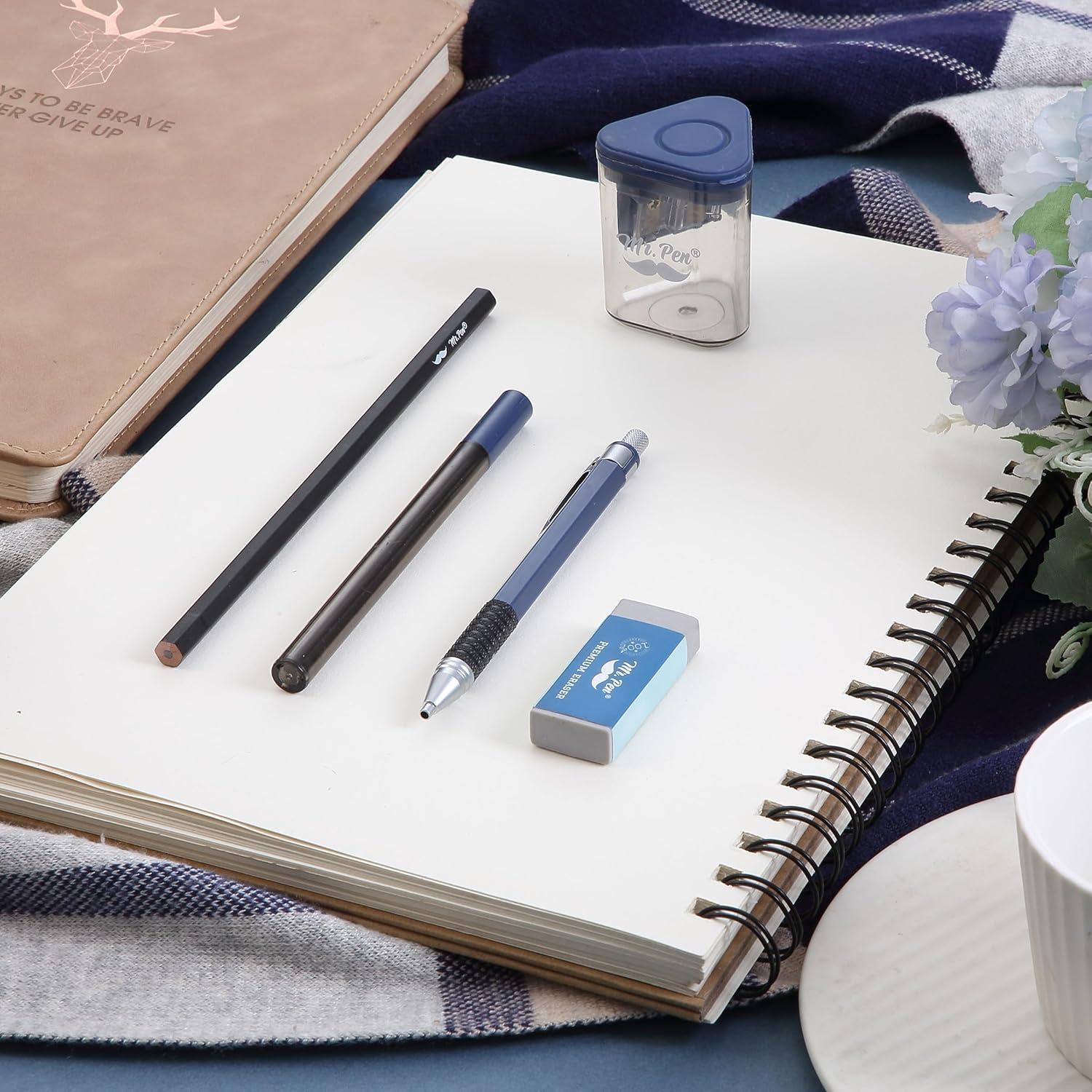 Mechanical Pencil Set, 5 Pcs, 2.0mm Mechanical Pencil, 2.0mm Lead Refill