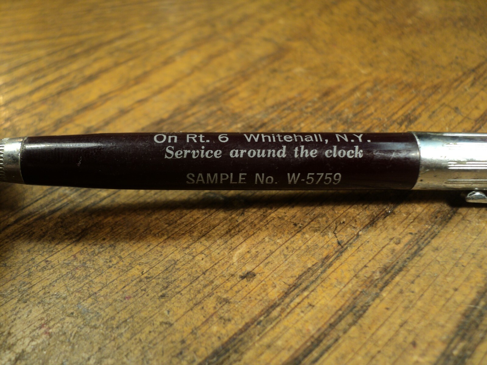 Vintage Vernon Mechanical Pencil Mobile Lane Service Station Whitehall NY