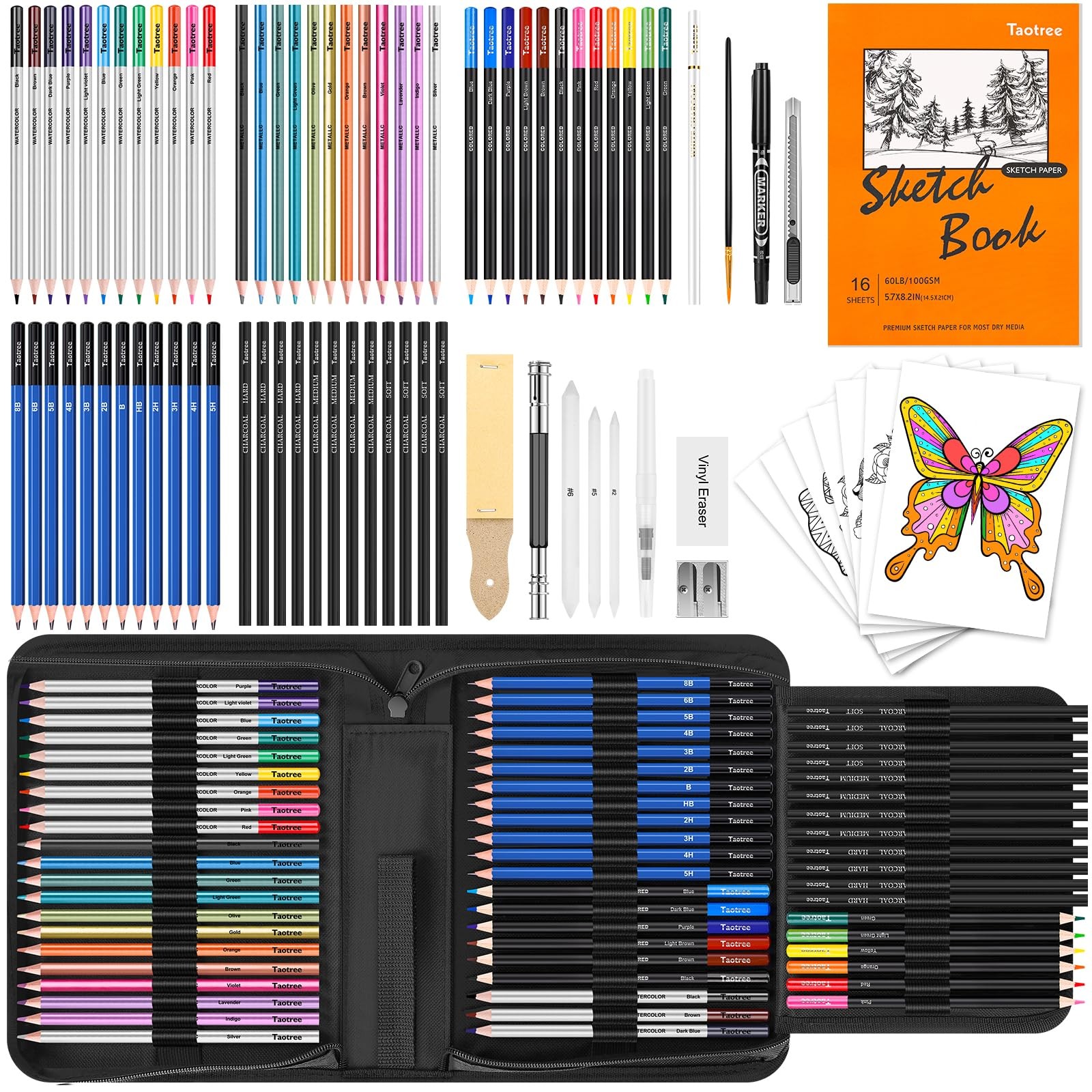 Taotree 81 Pack Art Supplies for Adults 1 Count (Pack of 81), Multicolor