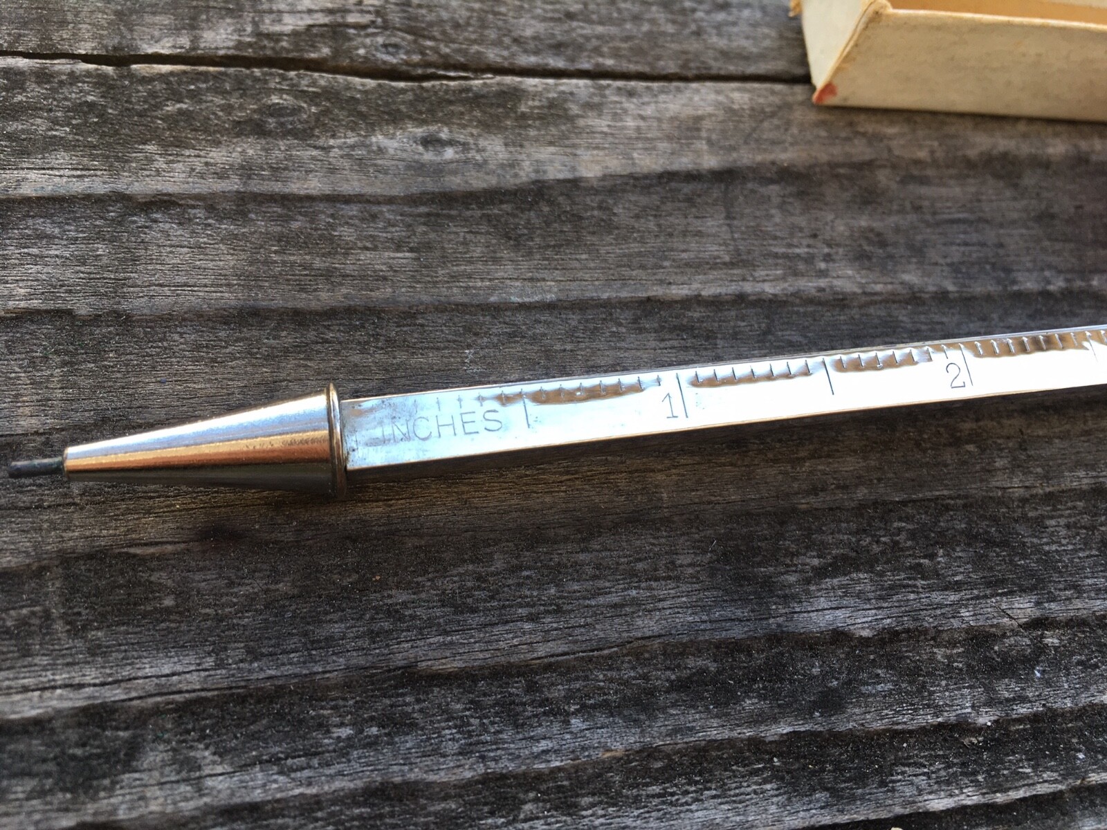 TELESCOPING Rofeco mechanical PENCIL to 12″ RULER & pocket clip ANTIQUE bavarian