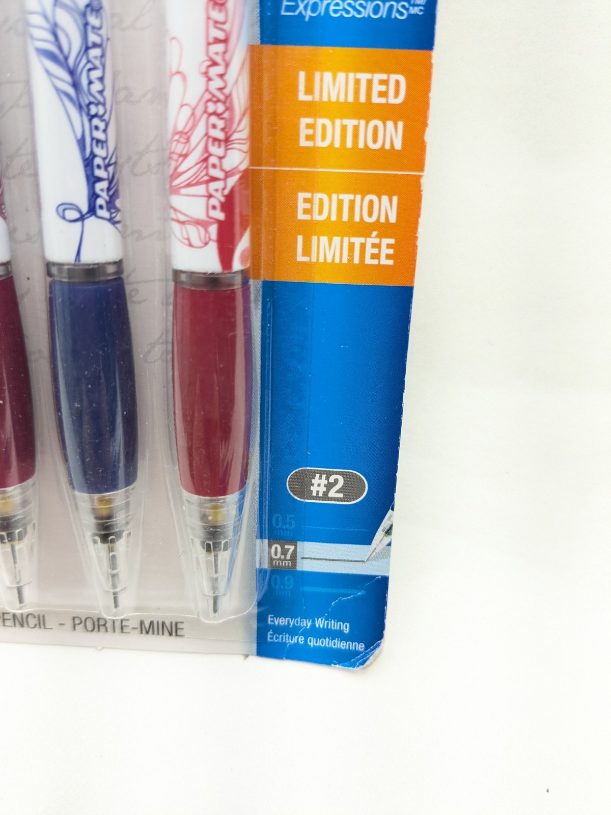 Paper Mate EXPRESSIONS Mechanical Click Pencil HB #2 0.7 mm 61408 New Limited Ed
