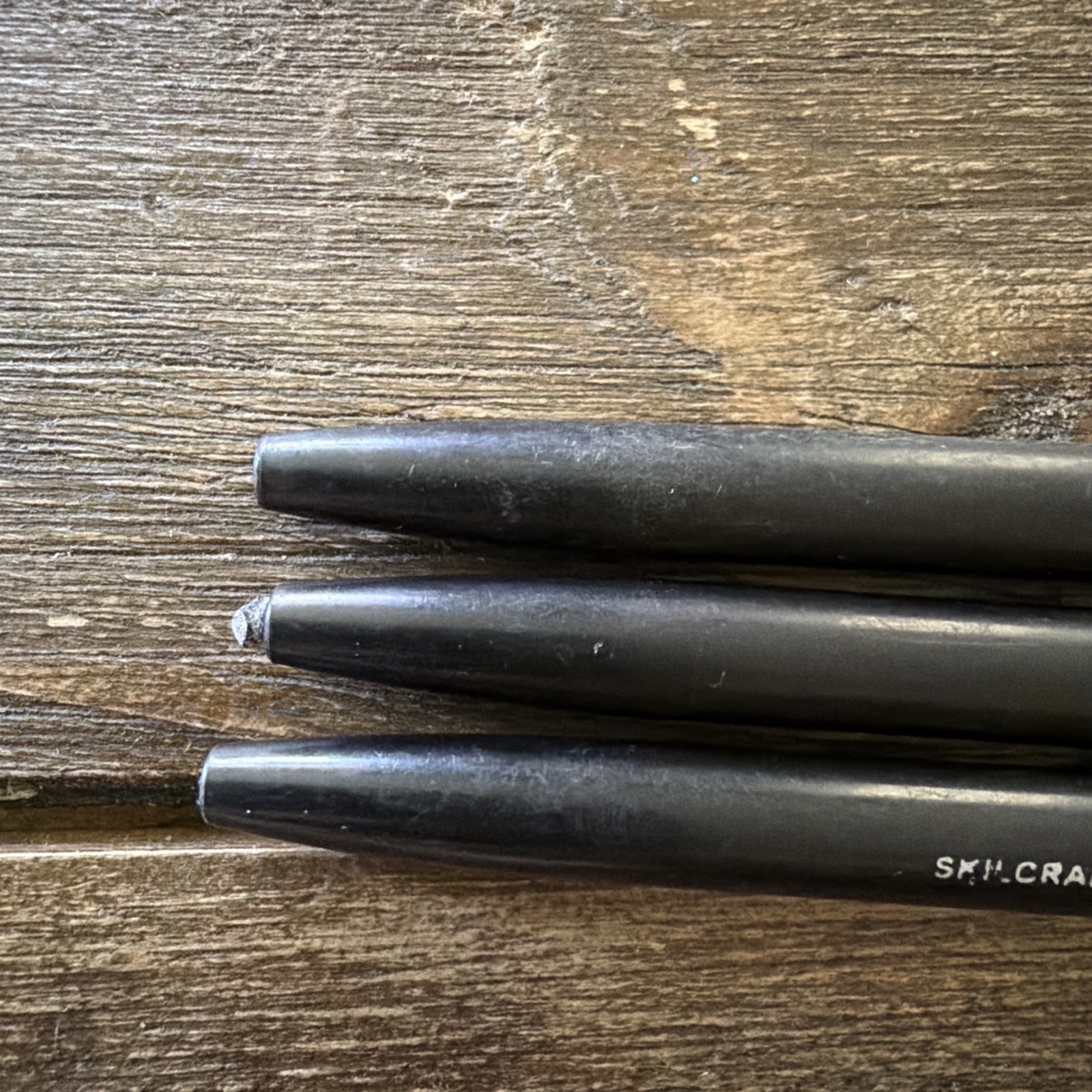 Vintage Skilcraft US Government Black Grease Pencil Set Of 3 Lot Twist