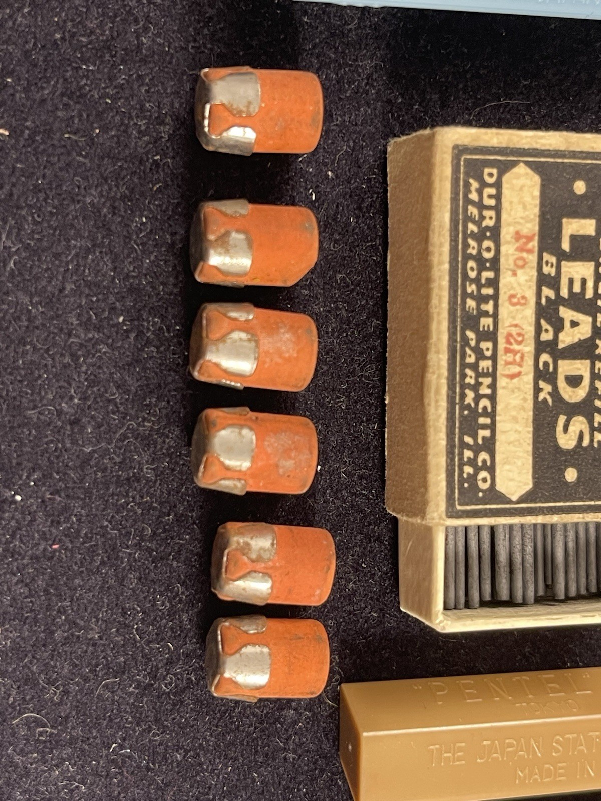 Vintage Mechanical Pencil Lead Lot Dur-O-Lite Pentel Autopoint Multi Size Eraser