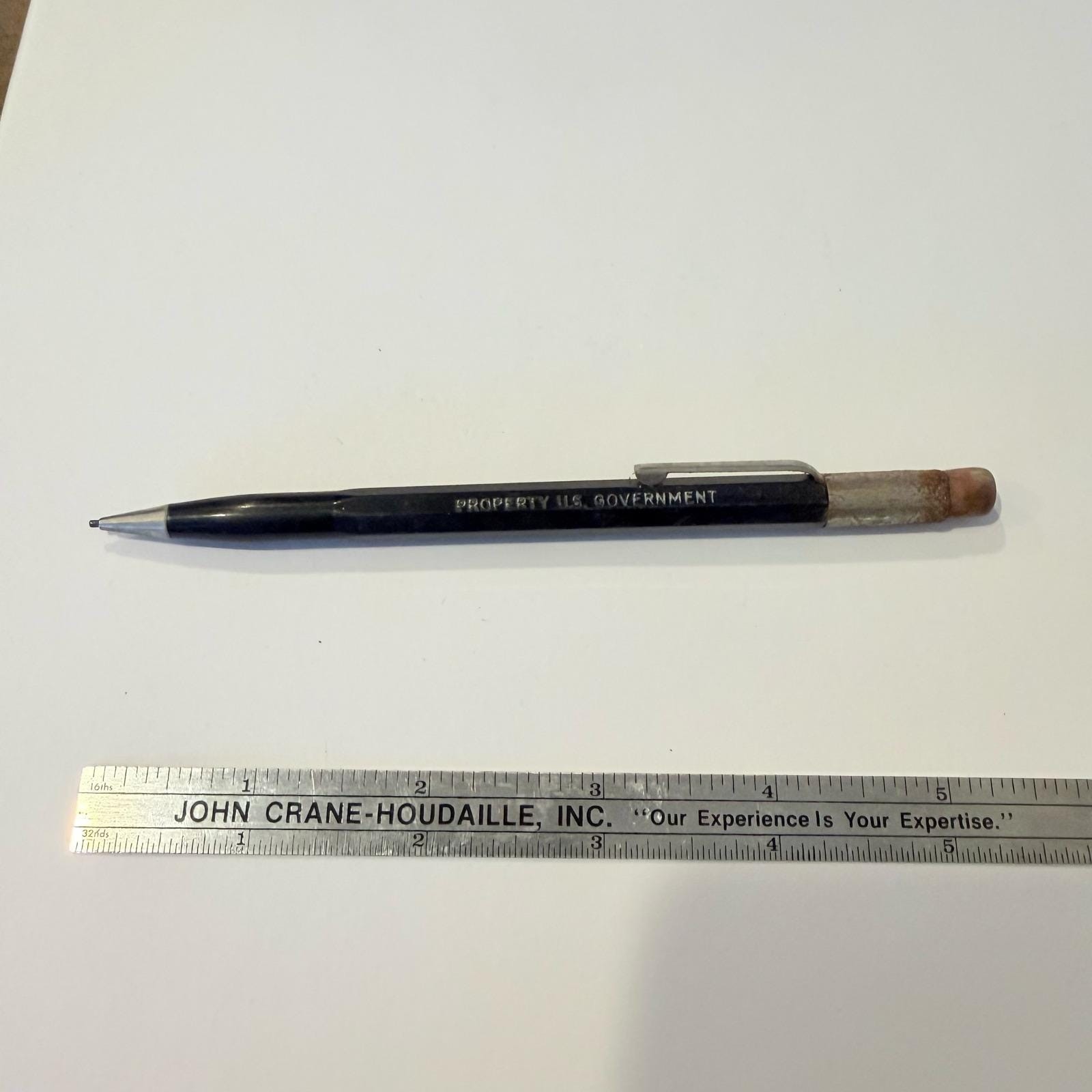 Vintage Property US Government Mechanical Pencil Black Hexagonal Skilcraft Style