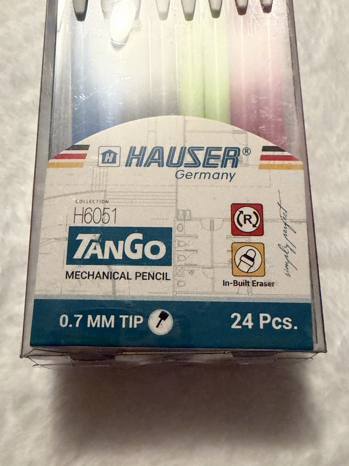 HAUSER TANGO Mechanical Pencil, 0.7 mm Lead, 24 Count