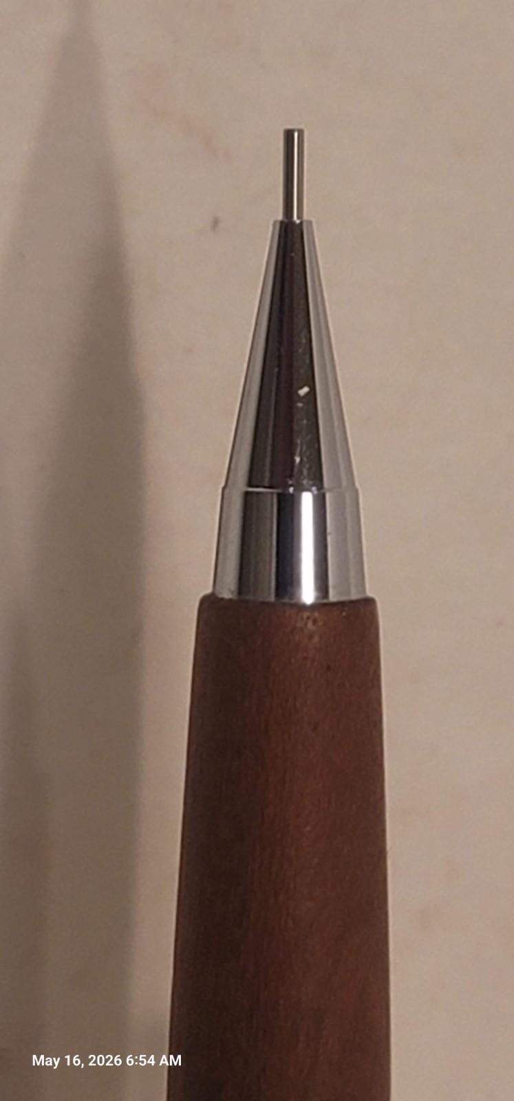 Hand Crafted Pentel 0.3mm Mechanical Pencil with Round Wood Barrel with Lead
