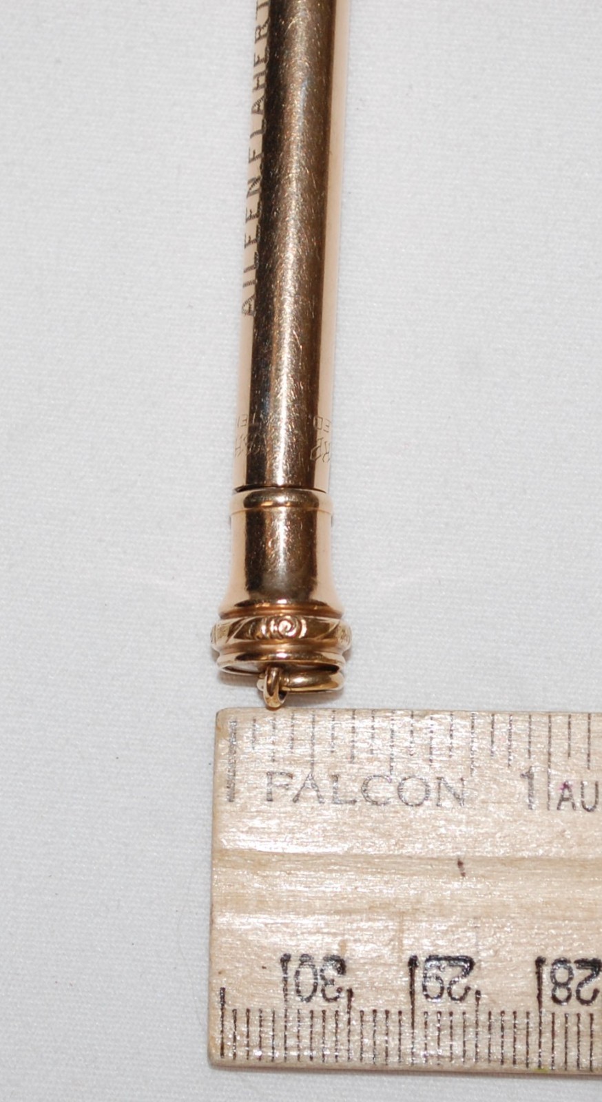 WAHL EVERSHARP Gold Filled Pencil Smooth Sides Engraved Needs Lead Preowned