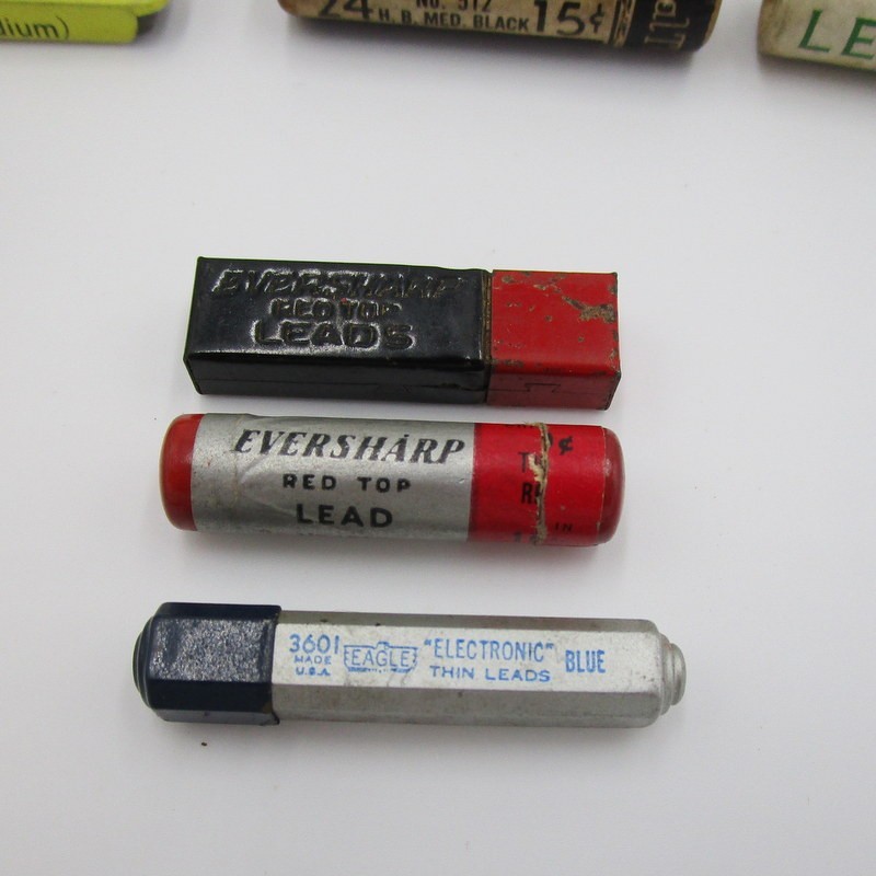 3 Vtg Drafting Mechanical Pencil and Large Lead Lot Autopoint Mitsubishi
