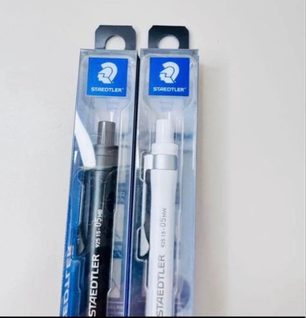 Staedtler Mechanical Pencil 925 15 Metal 0.5mm White & Black Set Of 2 Metal Grip