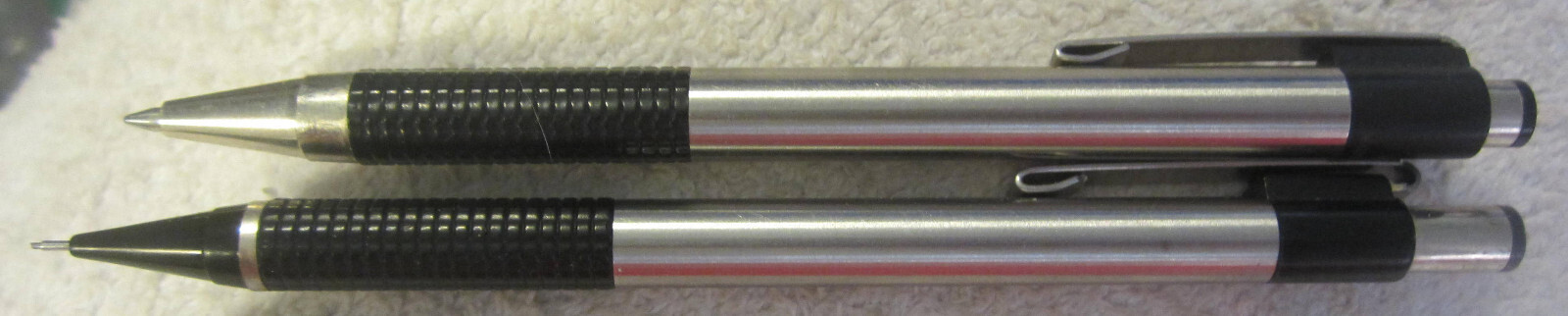 2 ad set lot, Zebra F-301 BP pen,M-301 .5 mm mechanical pencil,both work,VTG