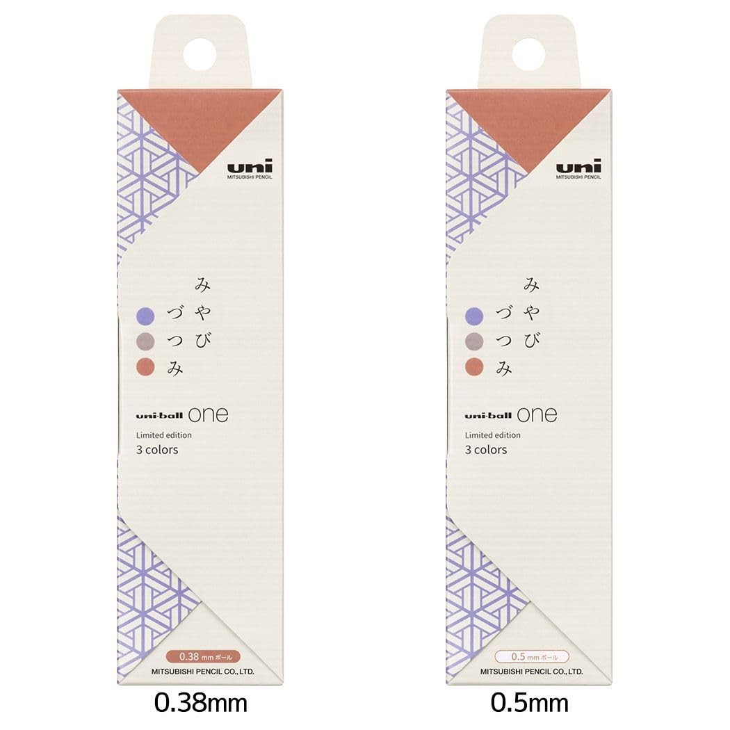 mitsubishi pencil uni-ball one Japanese style Color 0.38mm [Miyabi Zutsumi] 3P