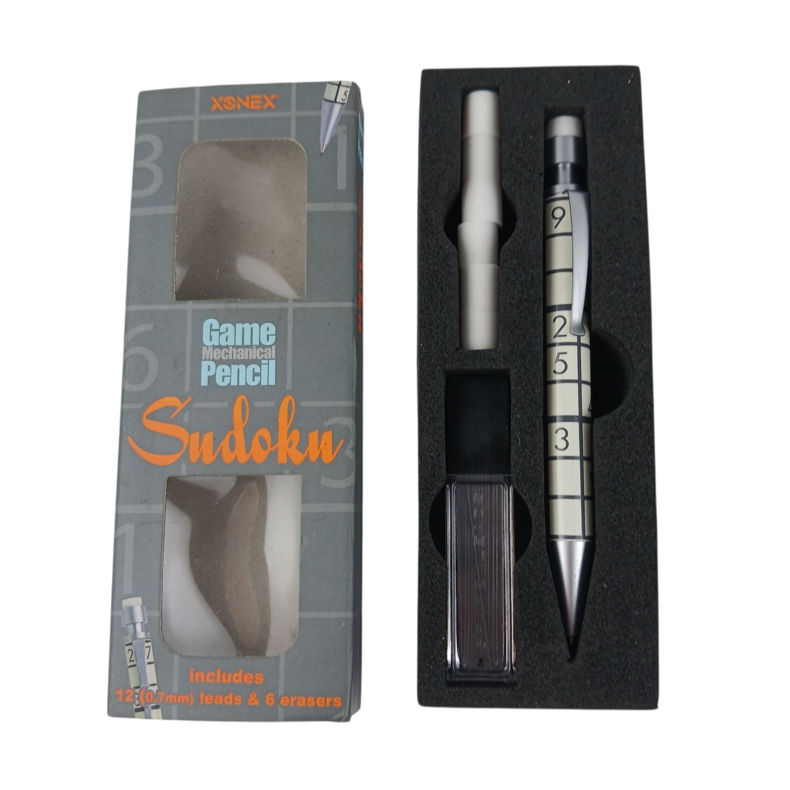 Vintage Xonex Retro 51 twist action “Sudoku Pencil” set pencil/box/erasers/leads