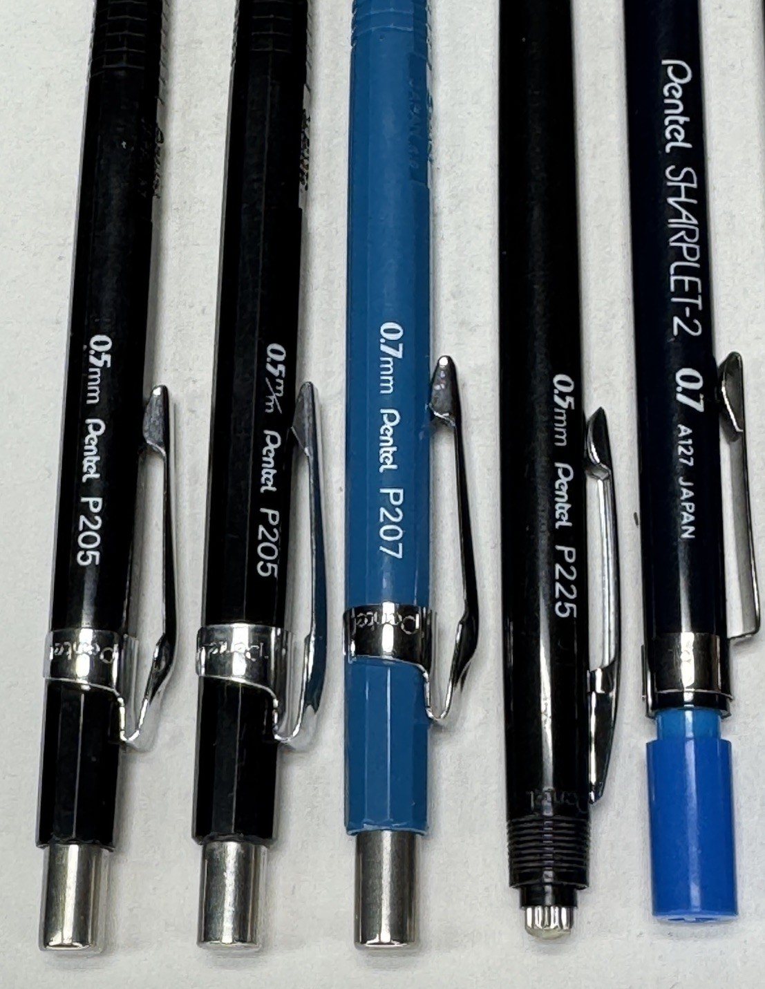 10 Pentel Mechanical Pencil Mix Lot P205 P225 P207 P209 Sharplet 2 PD345 P245 5