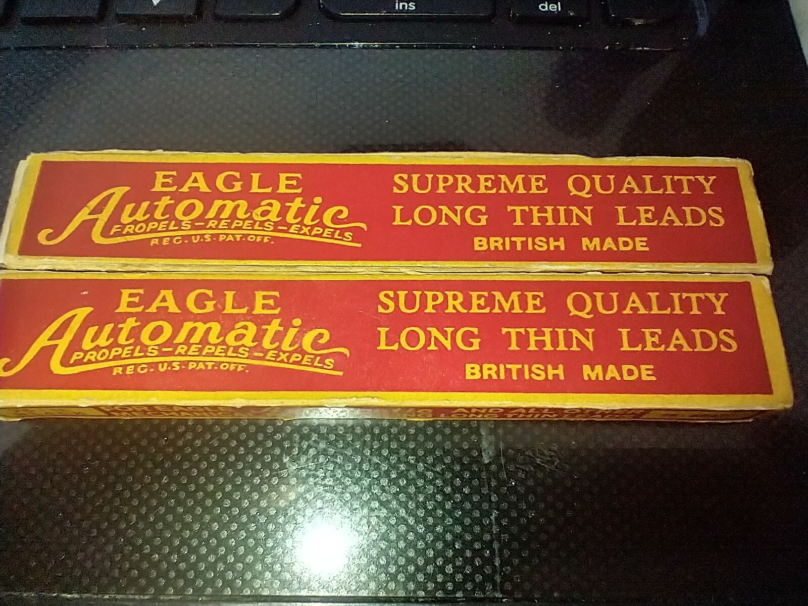 12 Vintage Eagle Automatic Long Thin Black leads In Original Packaging 2 boxes