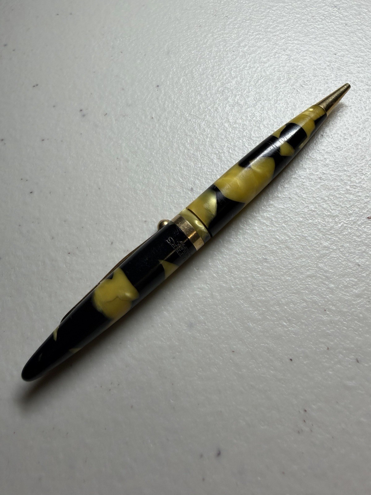 Vintage 1930s Sheaffer Balance Mechanical Pencil Black Pearl & Gold (Tested)