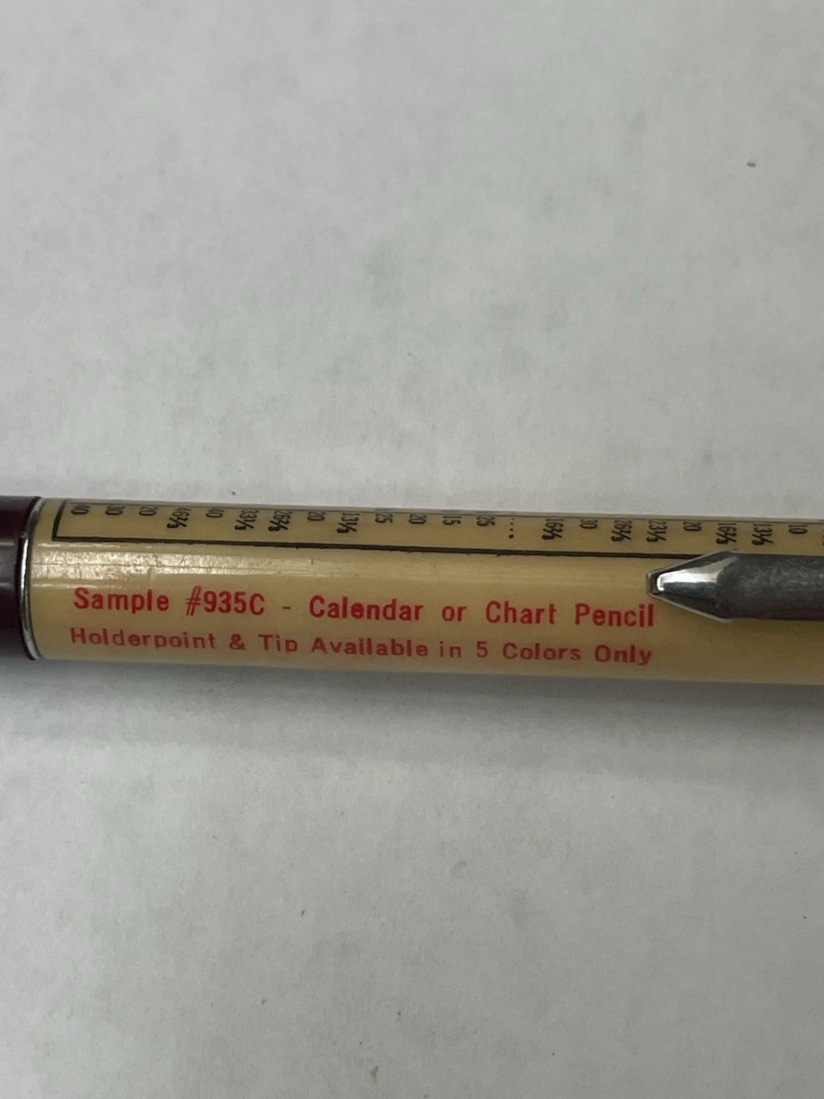 Vintage Ritepoint Salesman Sample Calendar or Chart Pencil