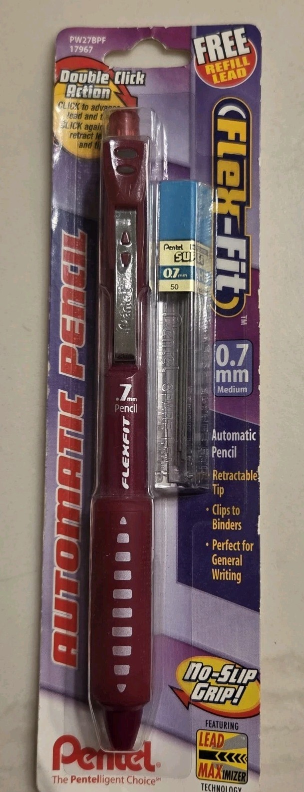 New VTG Pentel Flex-Fit Automatic Pencil 0.7mm Made In Japan Red