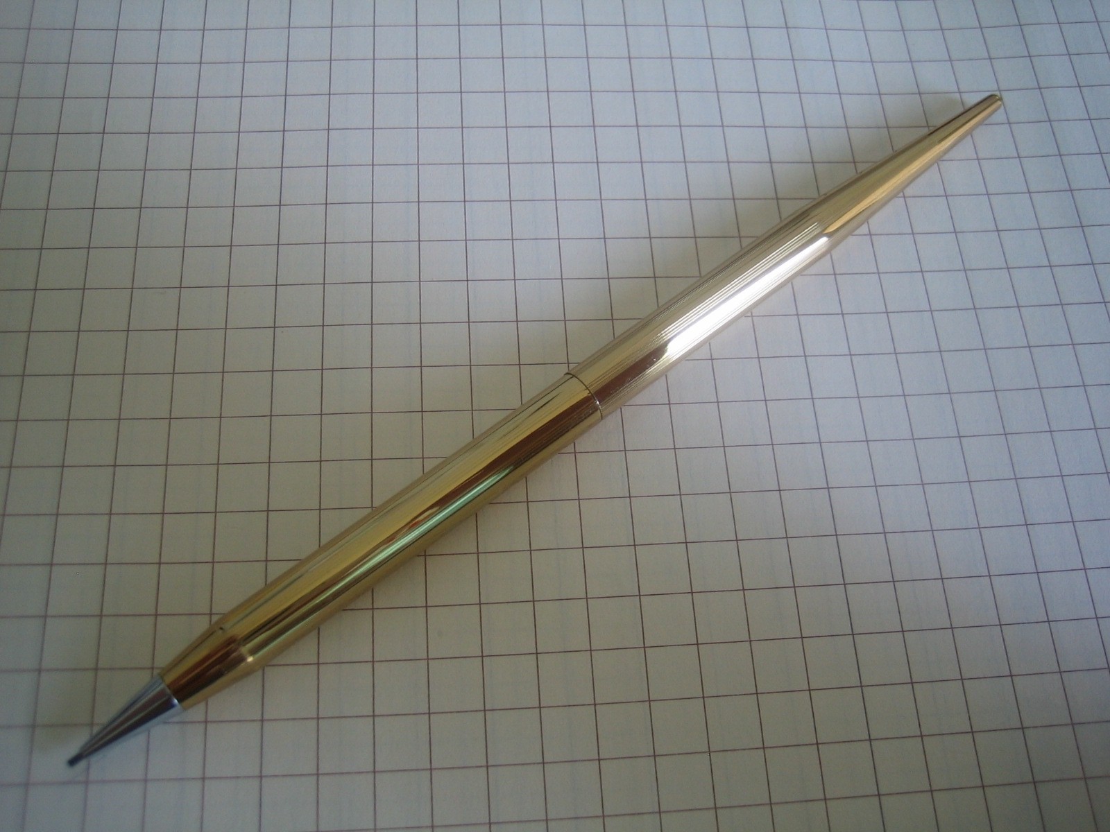 Gold filled color metal Twist Mechanical Pencil, 1.0 mm lead