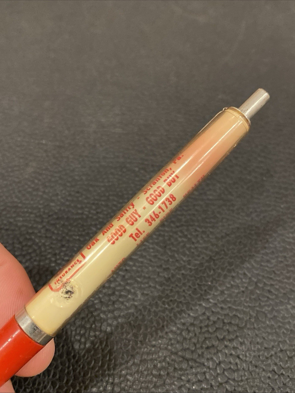 Vtg RITEOGRAPH PEN Advertising State Farm Insurance OAK & SALTRY SCRANTON PA