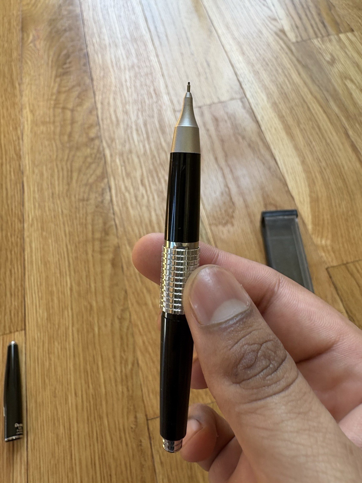 Vintage Pentel Sharp Kerry 0.7mm P1035 Japan Mechanical Pencil Black Silver