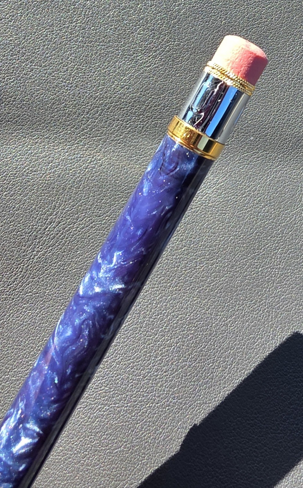 PARKER DUOFOLD CENTENNIAL MARBLE BLUE MECHANICAL PENCIL.