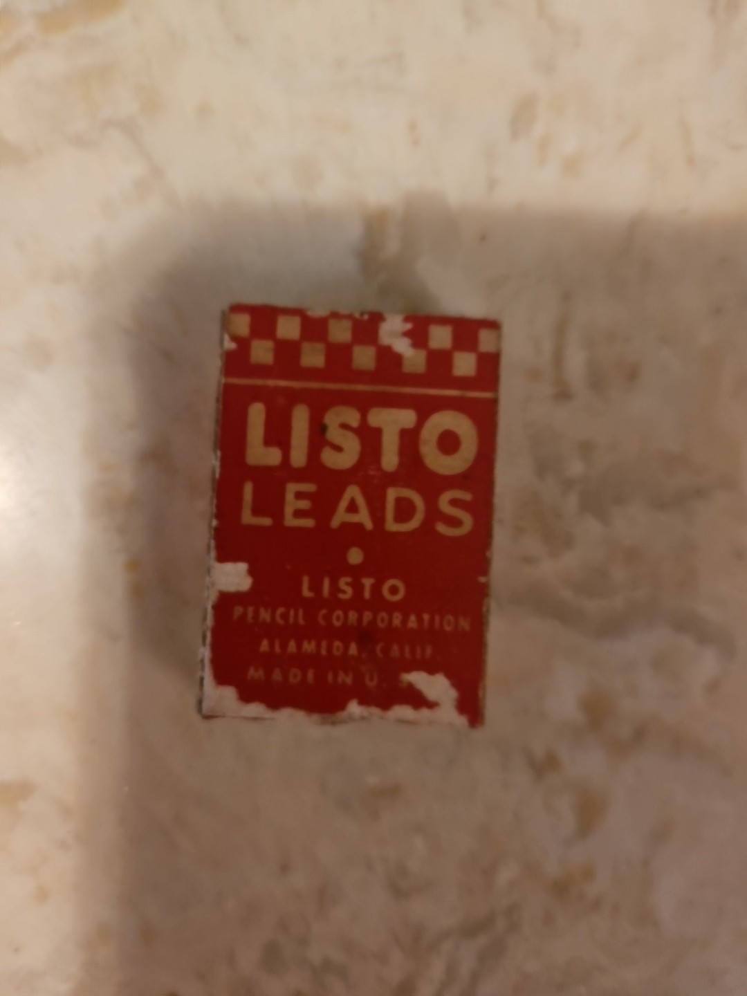 Vintage Listo Leads Red No. 162 Alameda CA USA