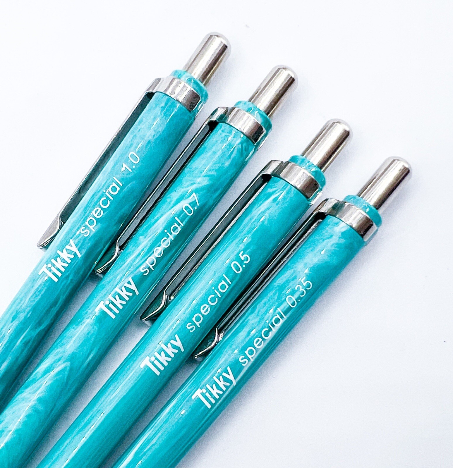 NOS rotring 4pcs tikky special Mechanical Pencil marble green 3579 With Case