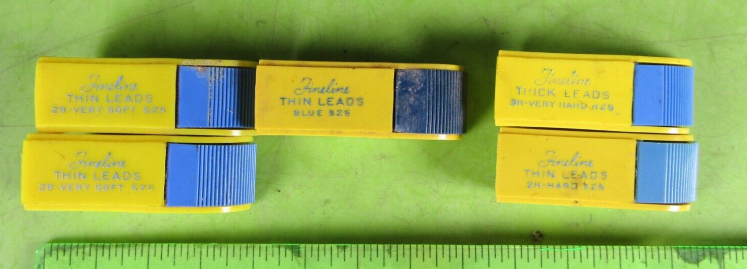 Fineline Mixed lot of 2H Hard 2B S25 Mechanical Pencil Leads 5 Boxes of 25 ~ 125