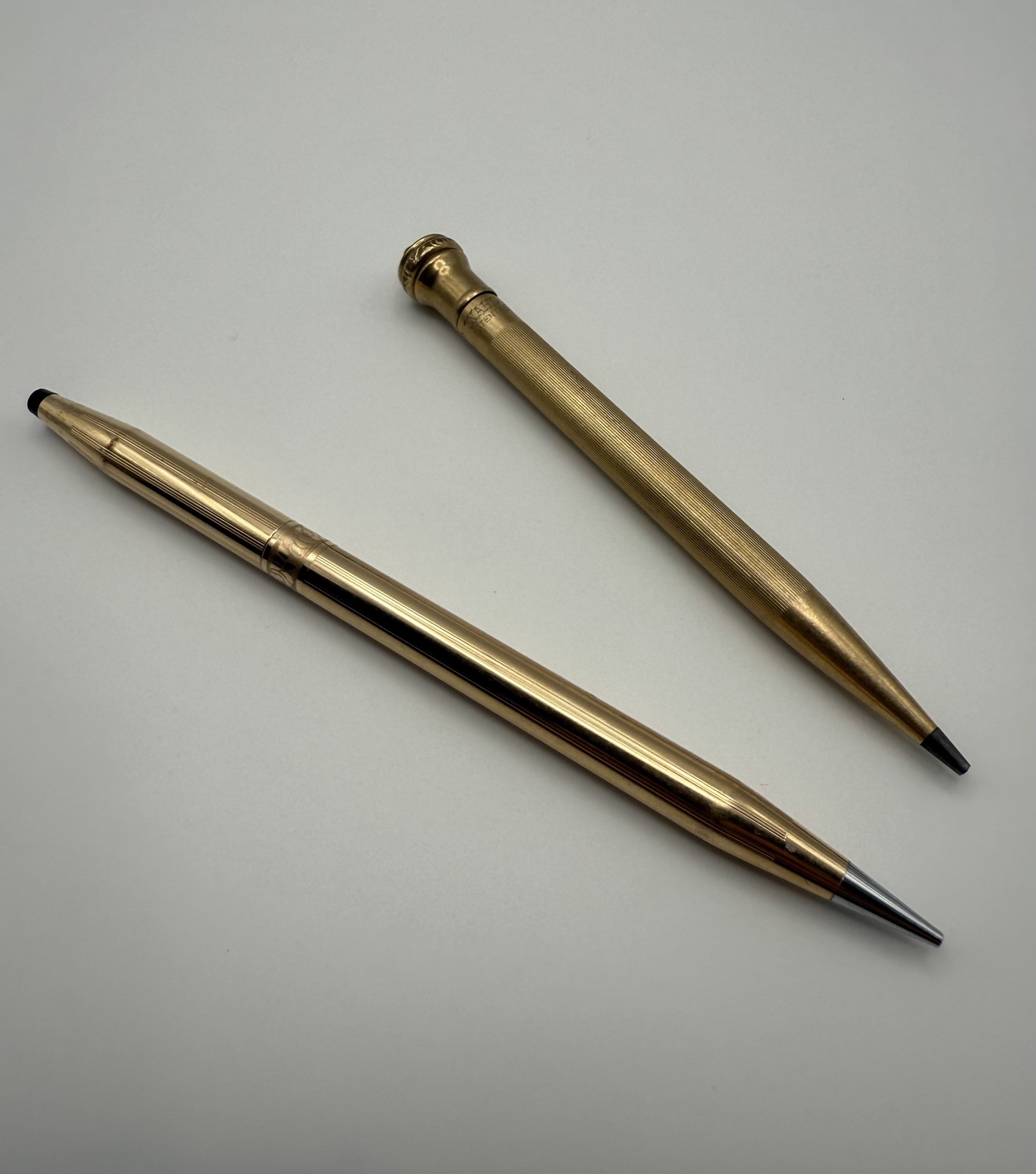 A pair of 1920s Gold Filled Mechanical Pencils – One Wahl and one Cross – 14k