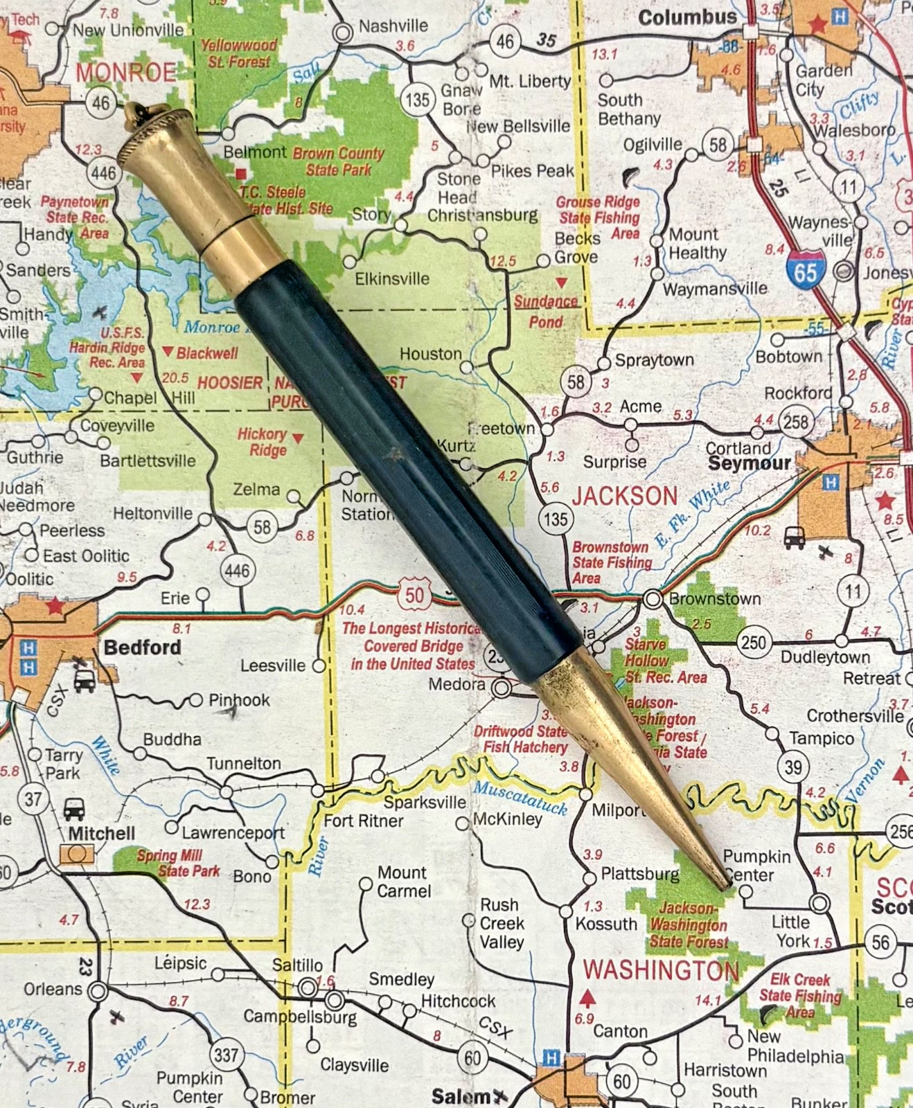 Vintage circa 1920s-30s Moore Ring Top Mechanical Pencil – working