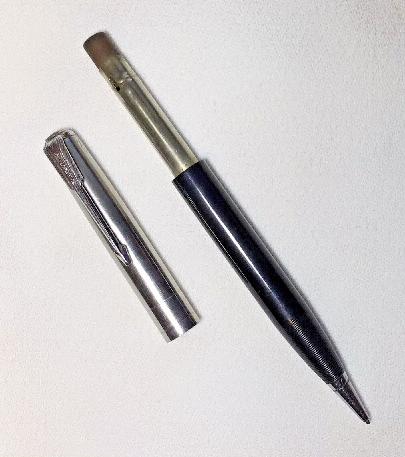 Parker 51 Pencil Stacked Coin Cap Black Barrel Nice Clean Working Pencil