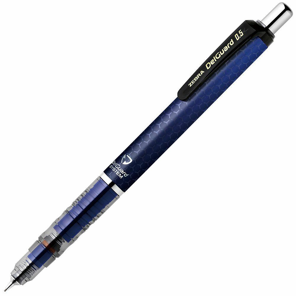 Zebra DelGuard .5mm Mechanical Pencil (Honeycomb Blue) “Unbreakable!”