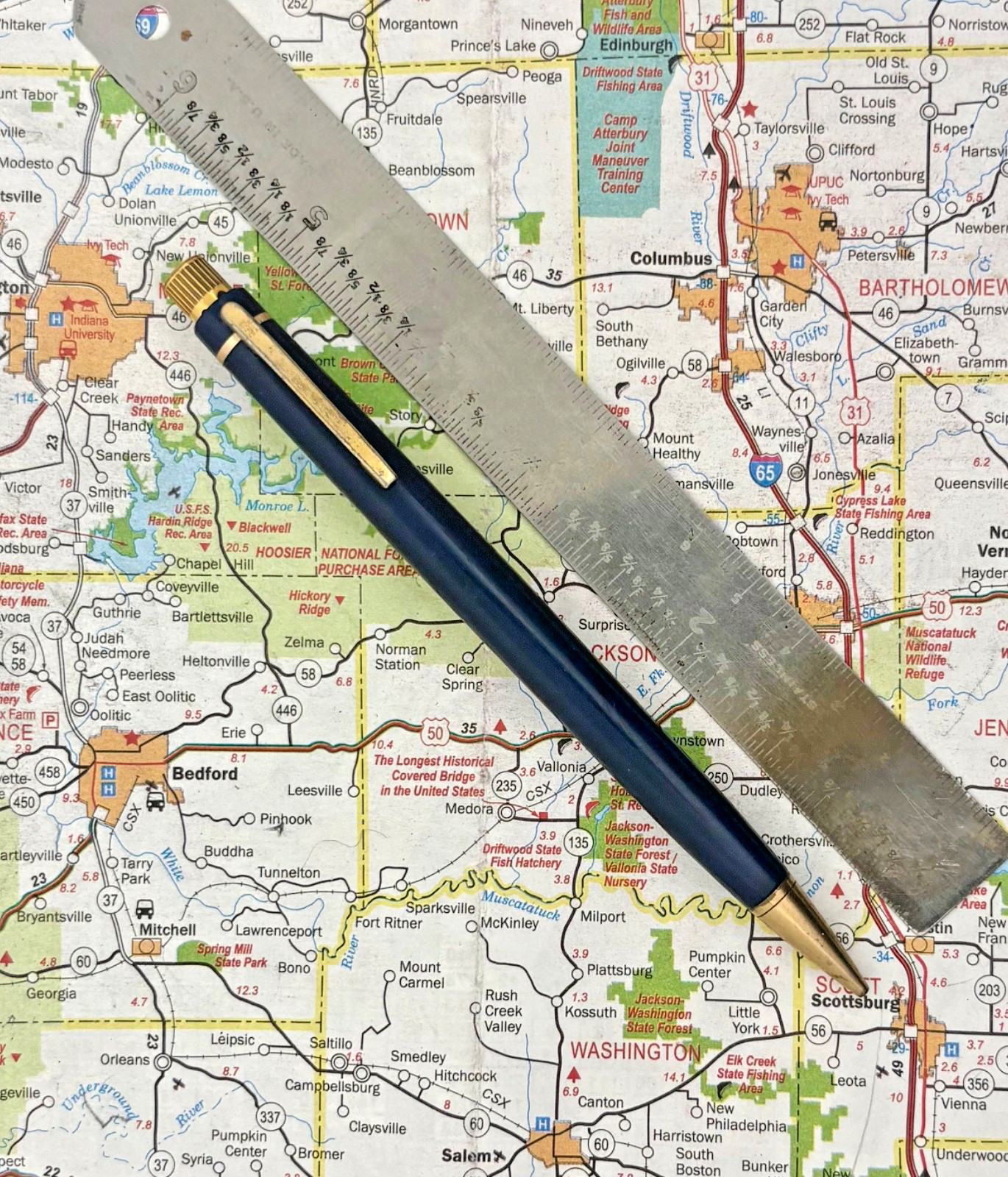 Vintage Eversharp Skyline Mechanical Pencil Standard Size, Blue, gold-fill trim
