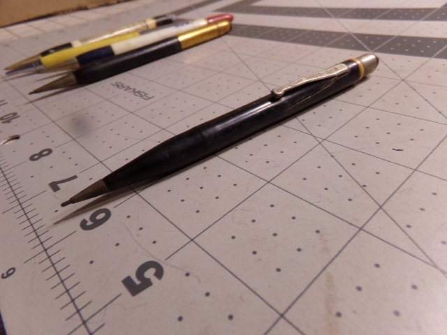 5 Vintage Advertising Mechanical Pencils. 2 Colson, 3 Redipoint.