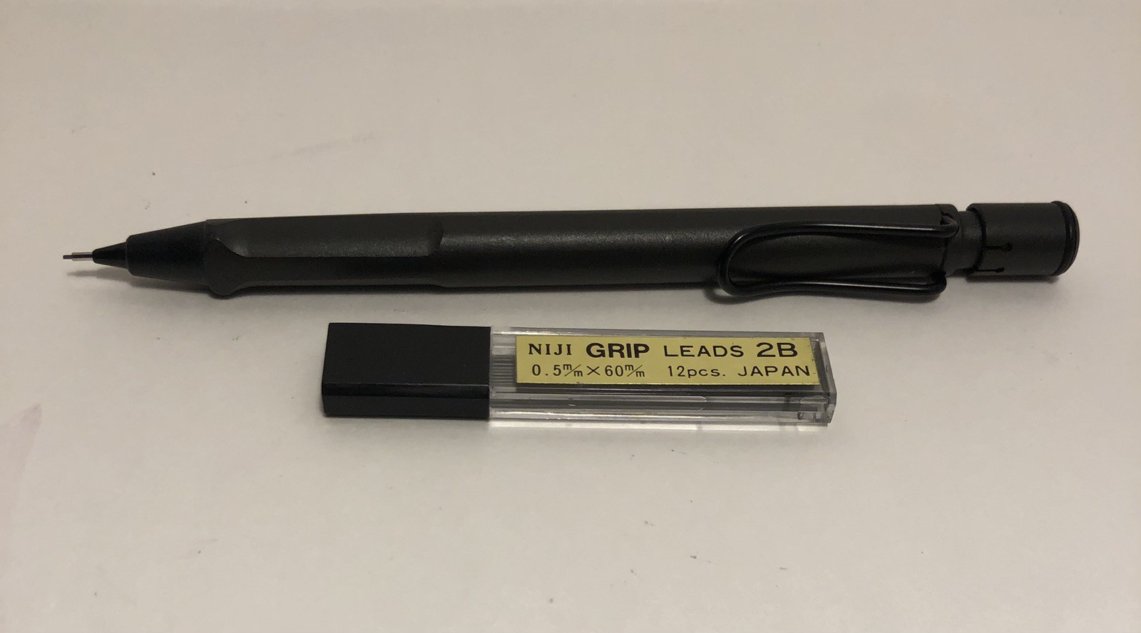 Vintage Lamy Safari Push Mechanism Pencil (0.5 mm) Gray Black clip W Germany