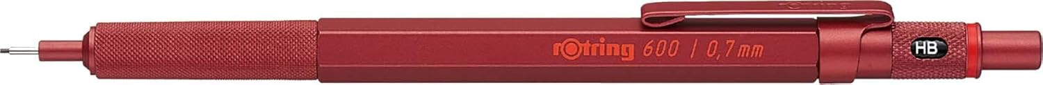 Rottling 600 Mudder Red Mechanical Pencil 0.7mm Knock Type 2119973 rOtring Mecha