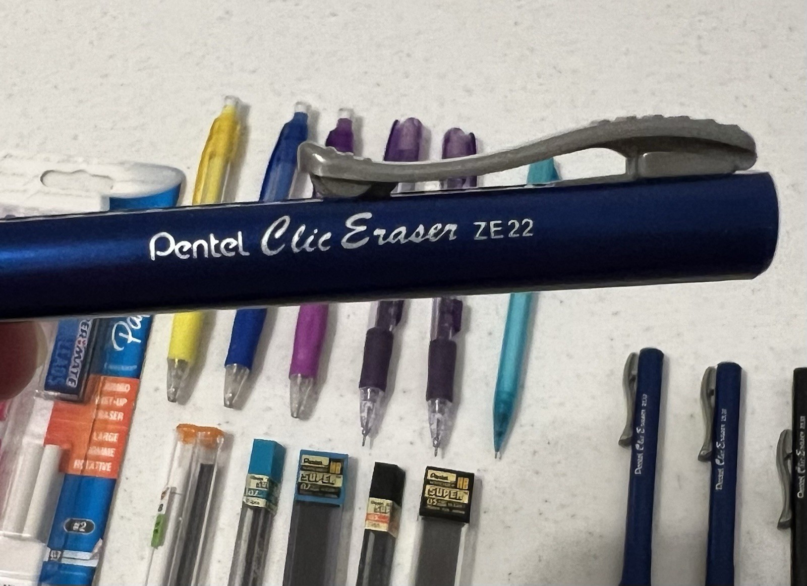 Mechanical Pencil Eraser Lead 0.5 0.7 Pentel Bic Papermate Pencils Large Lot