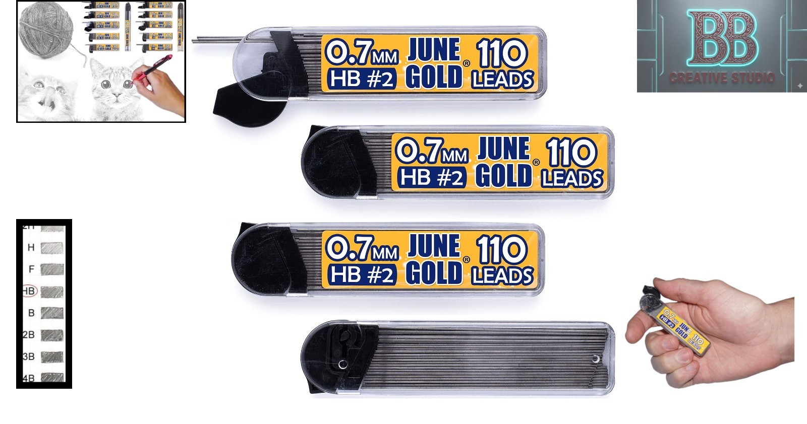 440 Count 0.7 mm HB Graphite Lead Refills with Smooth Dispenser System
